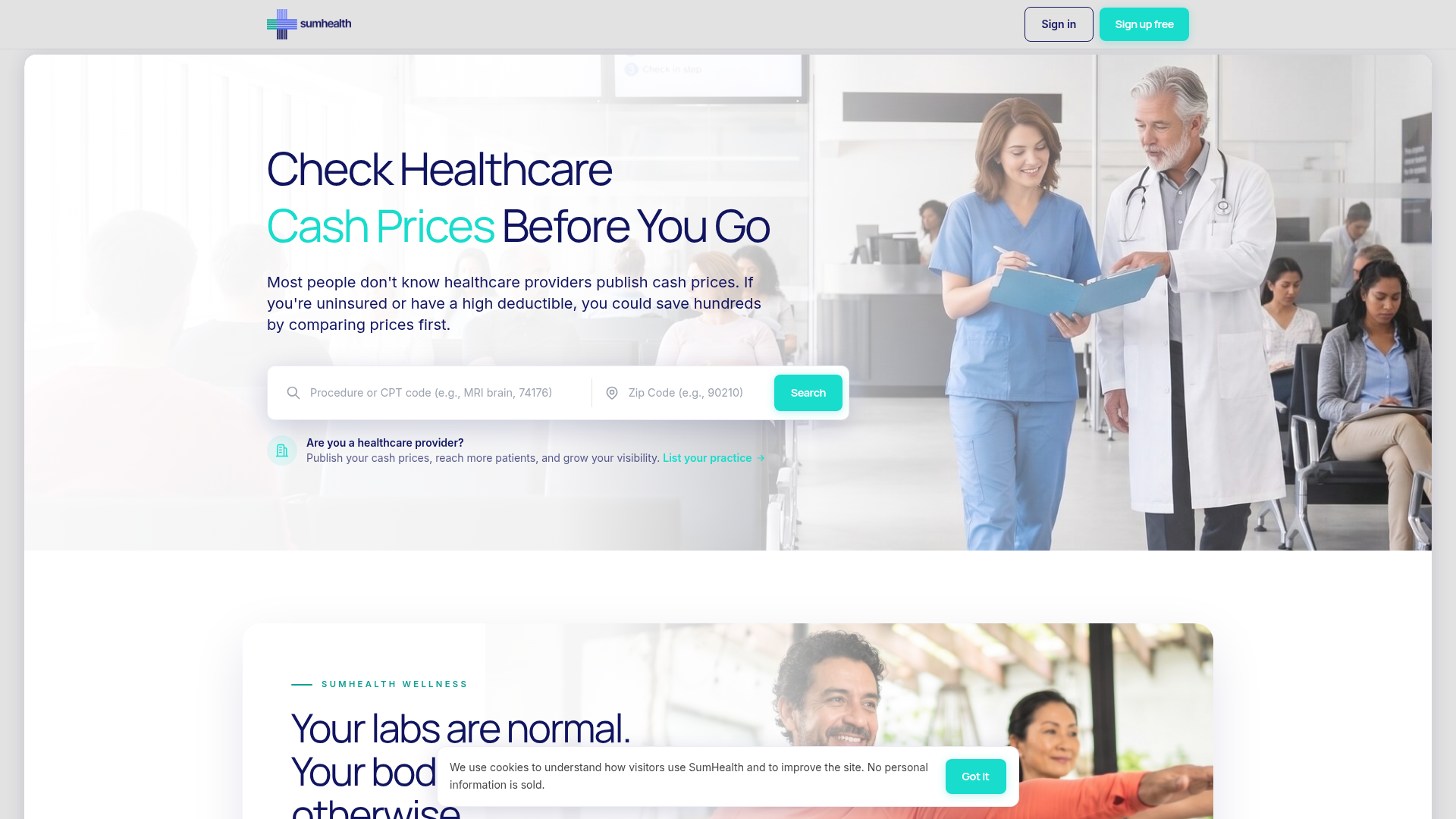 Introducing SumHealth Search: Clear Healthcare Cash Prices Before You Go